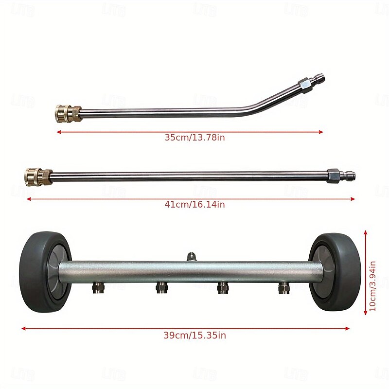 Car Washer High Pressure Car Under Body Chassis Washer Undercarriage Cleaner Surface Water Broom Cleaner Kit For 1/4 Connector Power Road Washer Car Cleaning Tool3