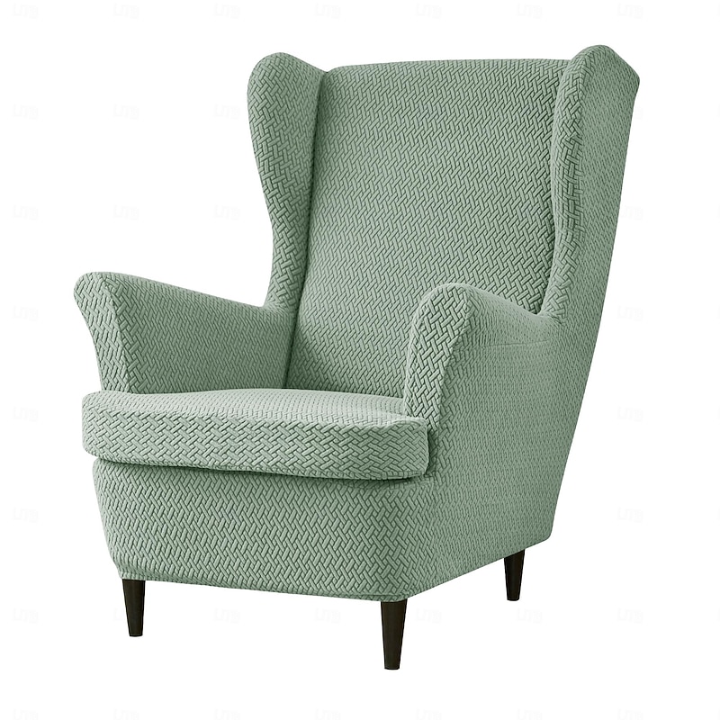 Stretch Wingback Chair Cover Wing Chair Slipcovers With Seat Cushion Cover,Spandex Jacquard Wingback Armchair Covers