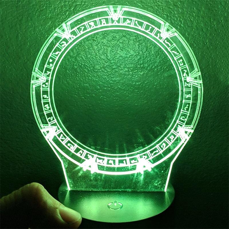 Fashionable and Creative Stargate LED Night Light 3D Table Light Bedroom Bedside Baby Sleep Light Energy saving3