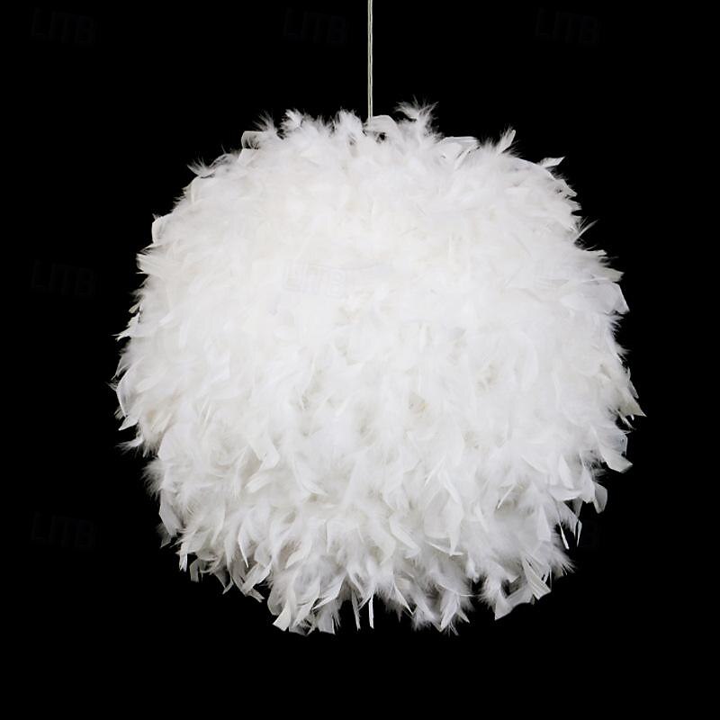 Feather Light Shade For Ceiling Pendant Light Fluffy Lamp Shade Lampshade Lightshade For Table Lamp And Floor Lamp Bedroom Diameter 30cm Pink4