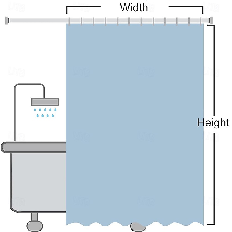 Shower Curtain with Hooks 180cm*180cm(70"*70") Polyester Washable Waterproof Pattern Bathroom Bathtub Decor Beach Seawater Coconut Tree Landscape3