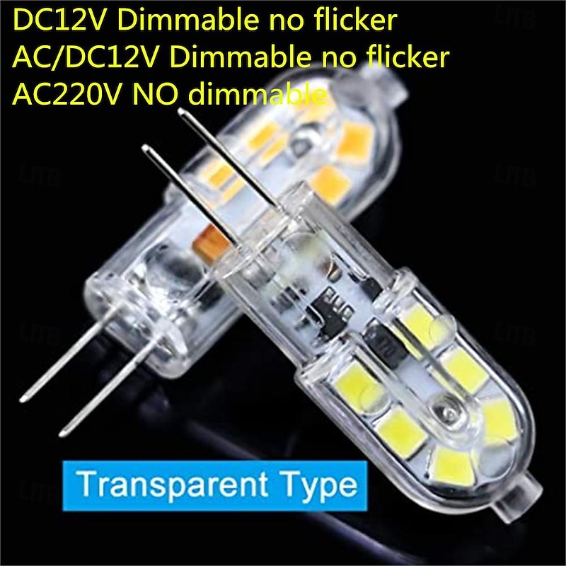 10/20pcs Mini G4 LED Bulb 2W Ampoule Led Lamp AC DC12V AC 220V Corn Lights Replace Halogen Spotlight Chandelier Halogen Lamp2