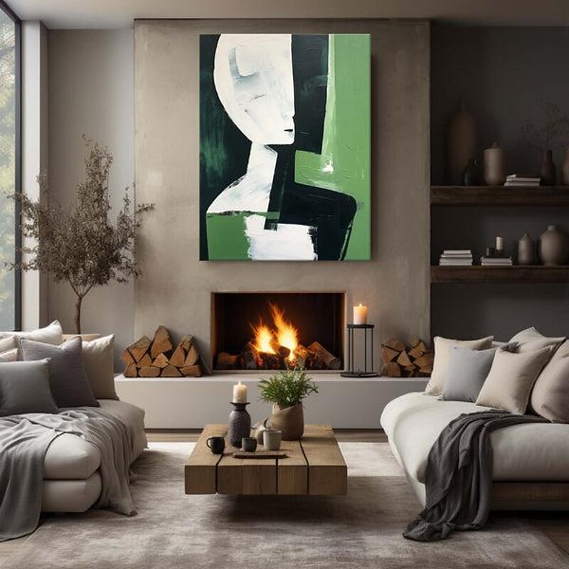 Figure Abstract Paintings Hand painted Faces Modern oil painting handmade Wall Hangings Art Simple Design Canvas Picture Frame artwork  Kitchen Decor Large Size Artwork oil painting2