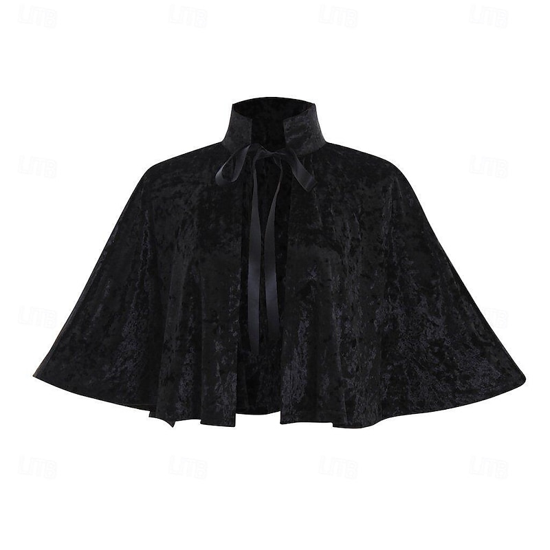 Retro Vintage Punk & Gothic Medieval 17th Century Cape Cosplay Costume Cloak Witch Plague Doctor Men's Women's Halloween Performance Renaissance Fair LARP Cloak Medieval Cloak