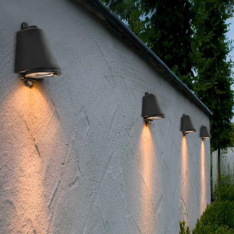 Horseshoe shaped industrial outdoor wall lamp black copper natural silver warm light neutral light waterproof wall lamp IP65 suitable for outdoor walls gardens porch corridors AC85-265V4