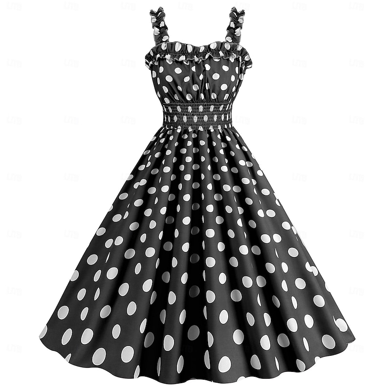 Retro Vintage 1950s Rockabilly Swing Dress Flare Dress Plaid / Check Checkered Gingham Fancy Dress Women's Halloween Masquerade Dailywear Adults Dress Homecoming Dresses4