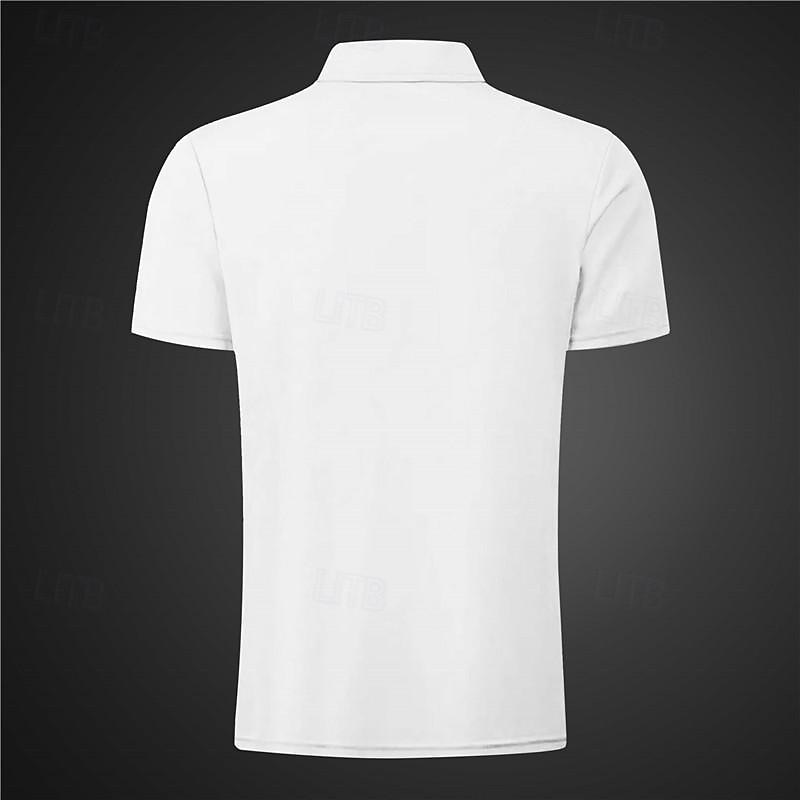 Men's Blood Splatter Polo Shirts Short Sleeve Polo Shirts Collared Shirts Casual Horror Streetwear Festival Wear Party Outfits 3D Print Buttons Summer Black White Red4