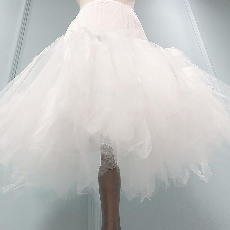 Retro Vintage 1950s Petticoat Hoop Skirt Tutu Tulle Skirt Solid Color A-Line Fancy Dress Women's Halloween Masquerade Wedding Tea Party Casual Daily Adults Skirt3