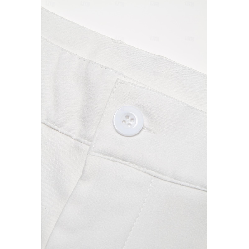 Men's Dress Pants Flared Pants Bell Bottom Trousers Pocket Plain Comfort Breathable Wedding Outdoor Daily Fashion Casual Black White4