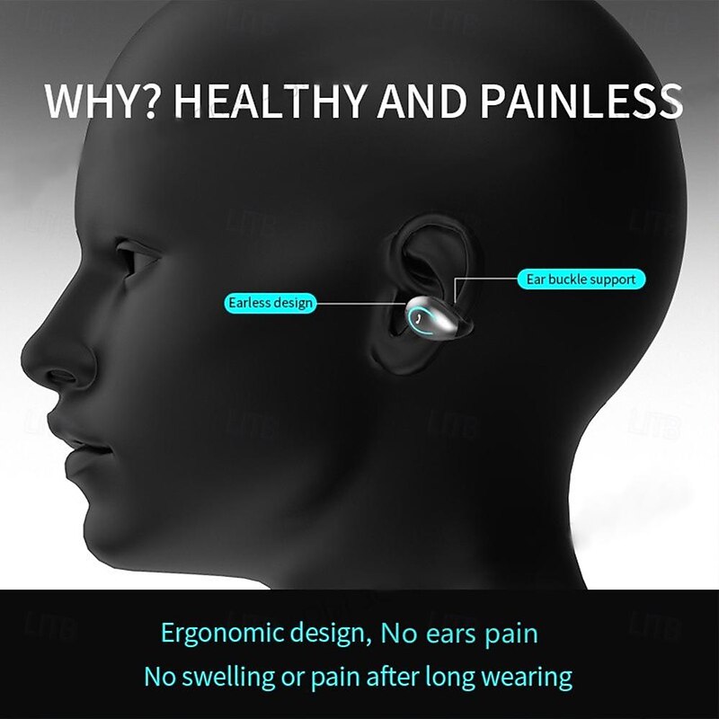 Single Earclip Fone Bluetooth Earphones Wireless Headphones Sports Headset Gamer No Ear Pain TWS Earbuds Blutooth Earphone4