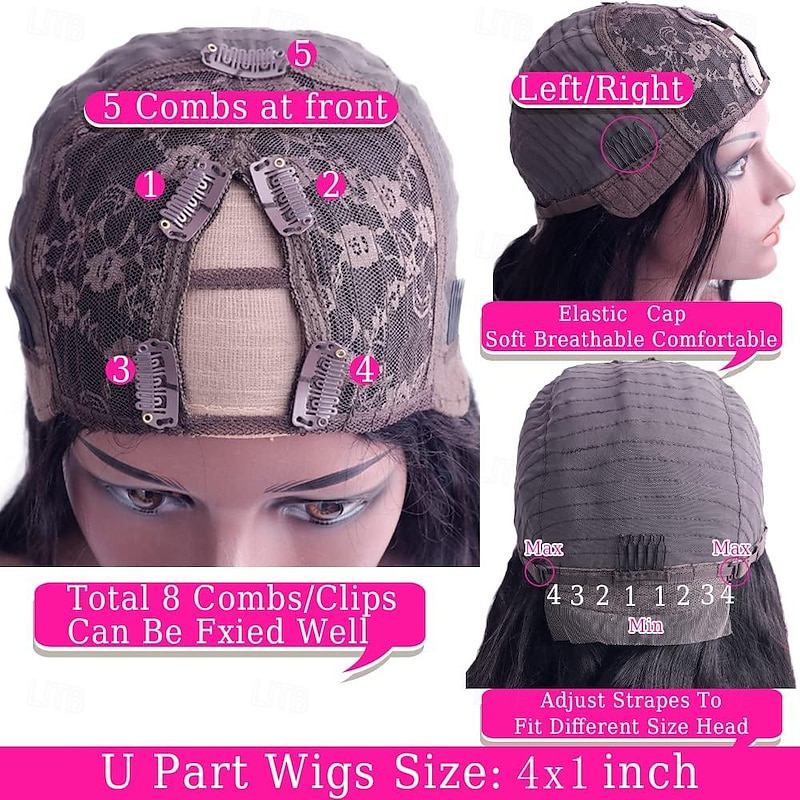 Body Wave V Part Wigs Human Hair No Leave Out Lace Front Wigs Brazilian Virgin Human Hair Wigs For Black Women Upgrade U Part Wigs  Full Head Clip In Half Wig V Shape Wigs4