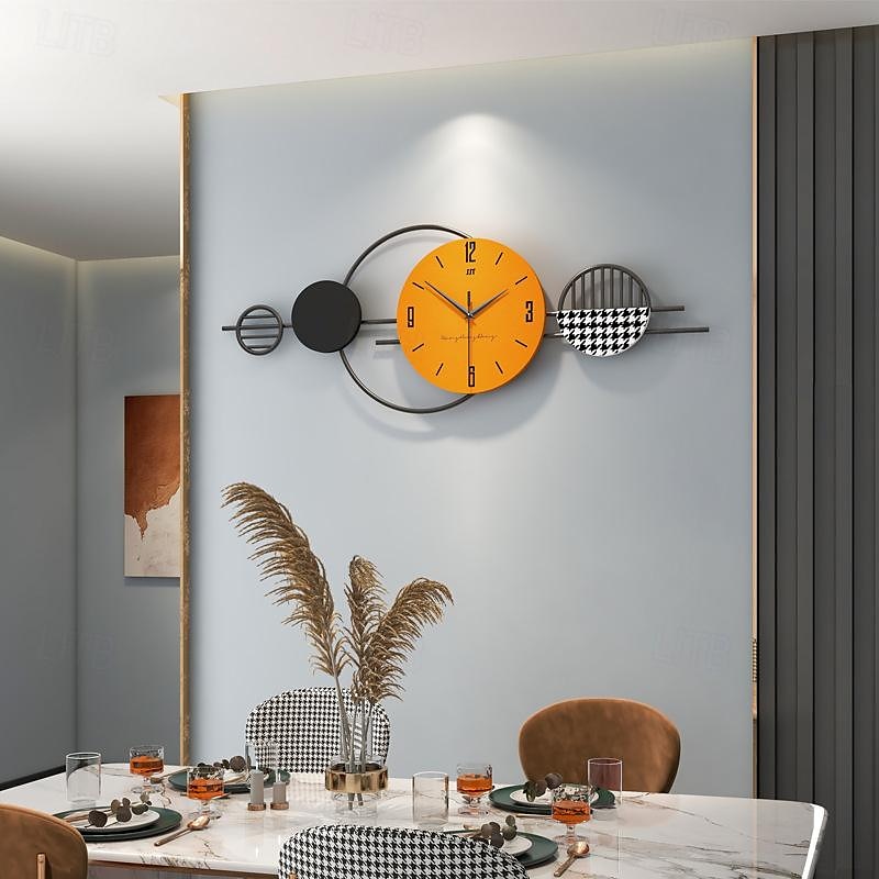 Clocks Light Luxury Modern Minimalist Clocks Home Restaurant Wall Decorations Mural Creative Living Room Wall Clocks 80*29CM 100*40CM4