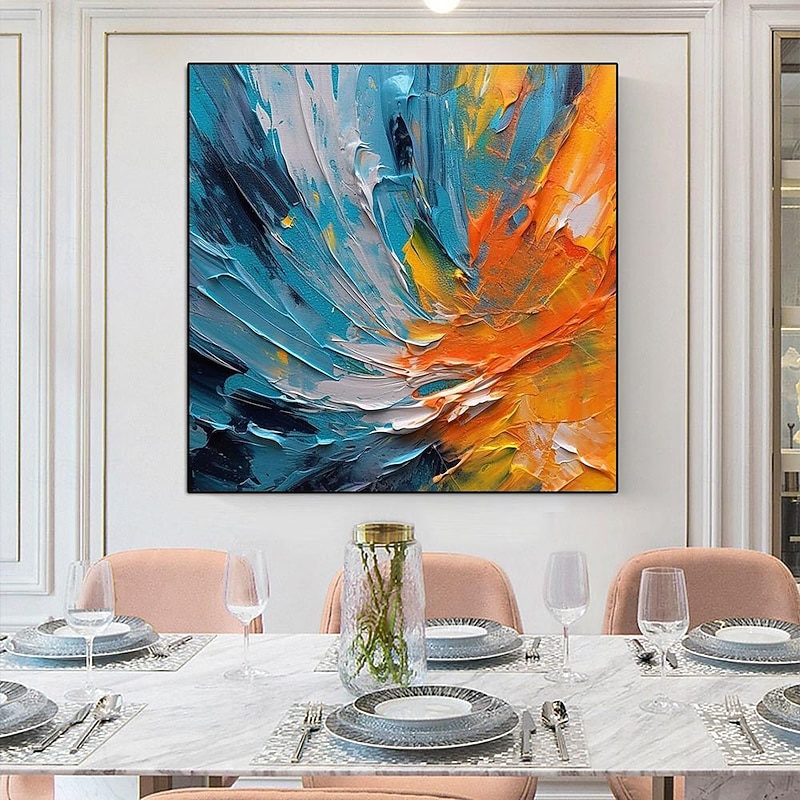 Colorful Abstract painting 100% Handmade Canvas Art Textured Painting Acrylic Abstract Oil Painting Wall Decor for Living Room Office bedroom Wall Art painting artwork2