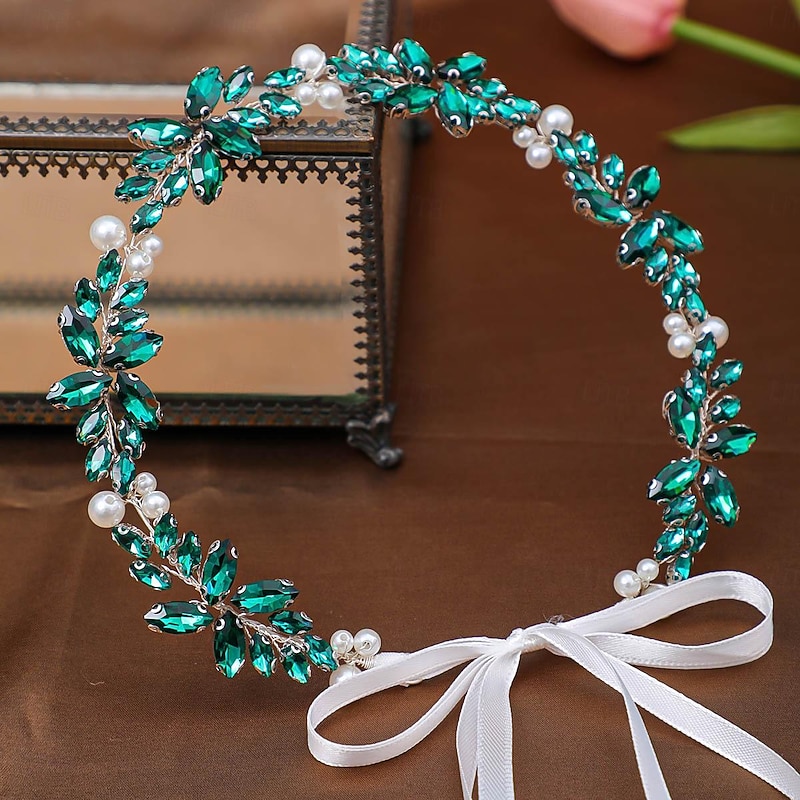 Crown Tiaras Headbands Headpiece Rhinestone Alloy Wedding Cocktail Luxury Retro With Rhinestone Faux Pearl Headpiece Headwear4