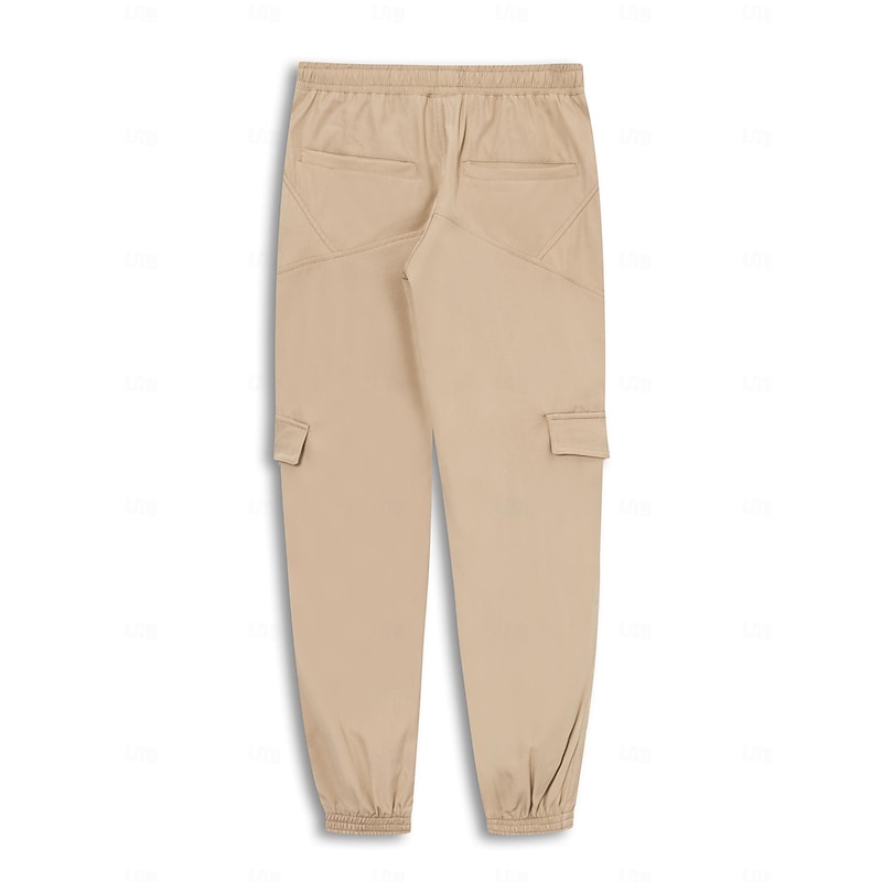 Men's Cargo Pants Cargo Trousers Tactical Pants Elastic Waist Multi Pocket Elastic Cuff Plain Wearable Casual Daily Holiday Sports Fashion Black Army Green3