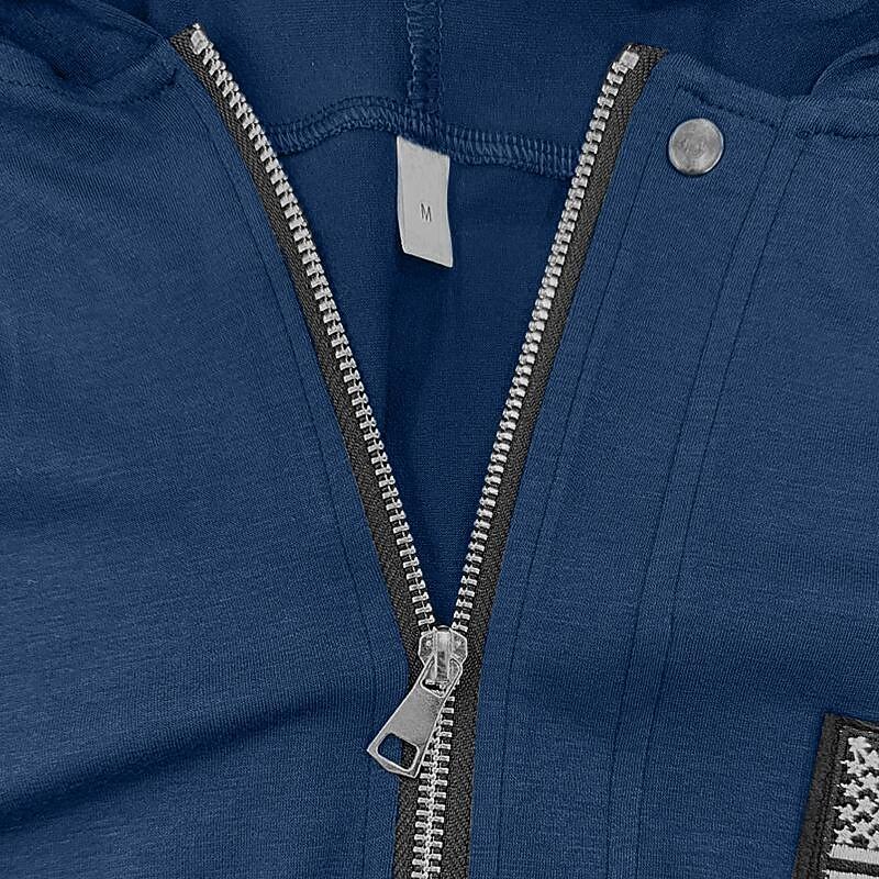 Men's T Shirt Quarter Zip Tee Tee Top Short Sleeves Hooded Summer Slim Pleated National Flag Fashion Designer Basic Patchwork Vacation Street Going out Black Navy Blue Dark Gray Top Tee for Men4