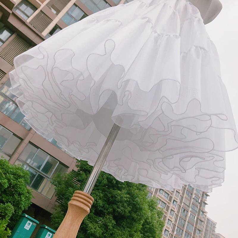 Retro Vintage 1950s Knee Length Petticoat Hoop Skirt Tutu Tulle Skirt Solid Color A-Line Fancy Dress Women's Halloween Masquerade Wedding Party Casual Daily Adults Skirt3