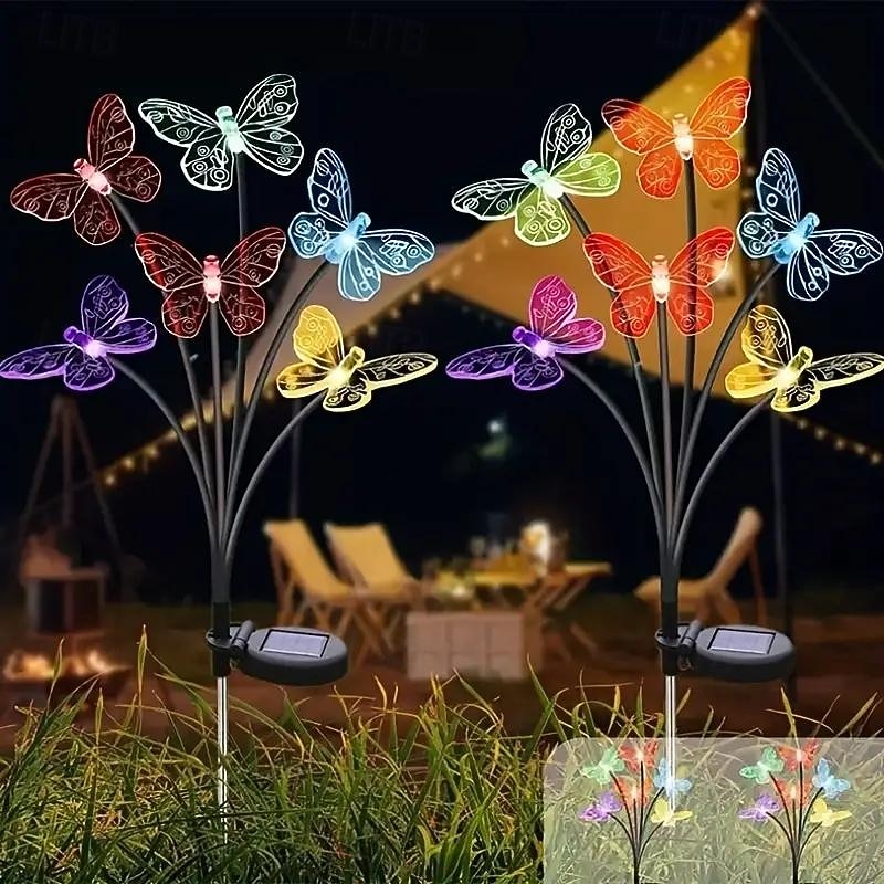 LED Solar Butterfly Light Lawn Lamp Outdoor IP65 Waterproof 2 Modes Garden Lights Courtyard Garden Corridor Landscape Lighting Decor Light 1/2pcs3