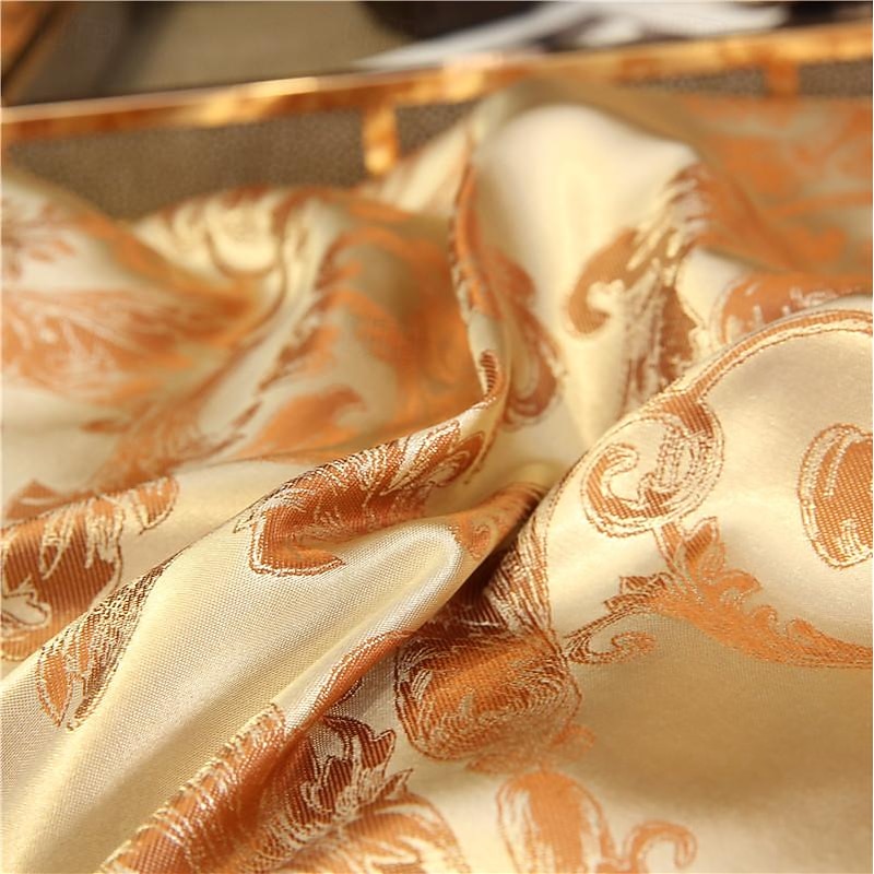 3pcs Cooling Duvet Cover Elegant Damask Fabric Jacquard Duvet Cover Set 3 Piece Quilt Cover Satin Bedding Set Full Duvet Cover Pillowcases(1 Duvet cover  2 Pillowcases)2