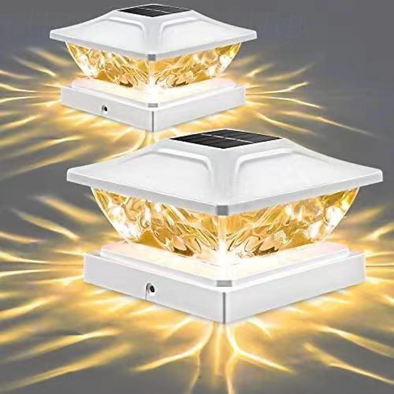 1pc Fence Post Solar Lights, Solar Post Cap Lights, Solar Powered Waterproof Deck Lights with Auto Switch, Suitable for Wood Fence Garden Patio3