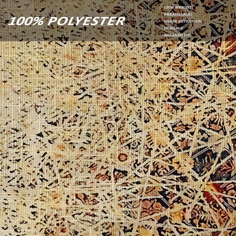 Men's Ombre Geometric Button Up Shirt Printed Shirts Short Sleeve Vintage Resort Outdoor Vacation Daily Wear Summer Standing Collar Print Button-Down Yellow Red3