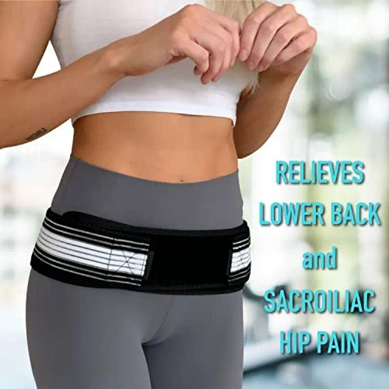 Adjustable Sacroiliac Support Belt - Alleviate Sciatica/Lumbar Pain, Breathable Postpartum & Sports Back Stabilizer for Men & Women3