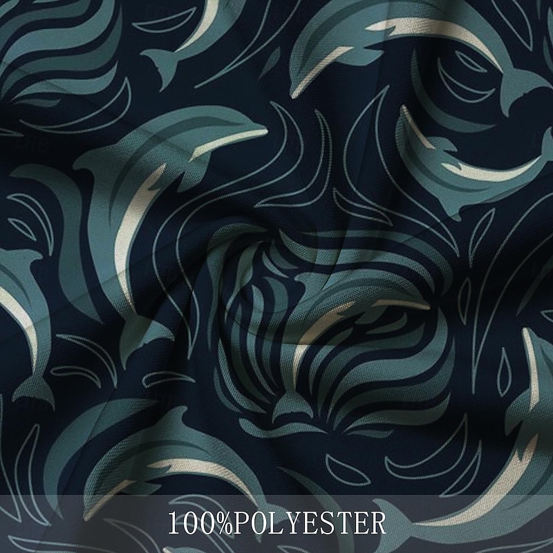 Kentucky Derby Men's Hawaiian Polo Shirts Golf Shirt Short Sleeve Polo Shirts Collared Shirts Beach Wear Vacation Wear Tropical Wear Party Outfits Buttons 3D Print Spring & Summer Purple Dark Blue3