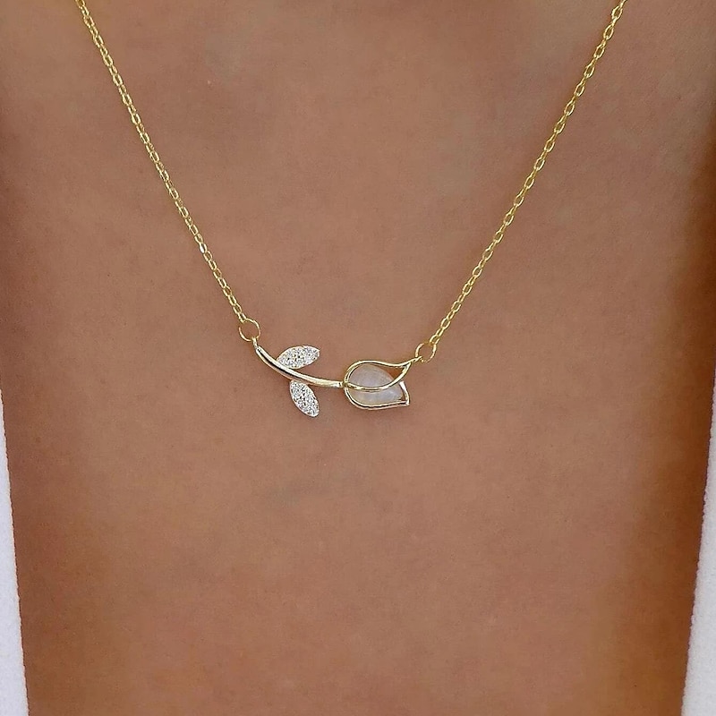 Necklace For Women's Alloy Friends Flower