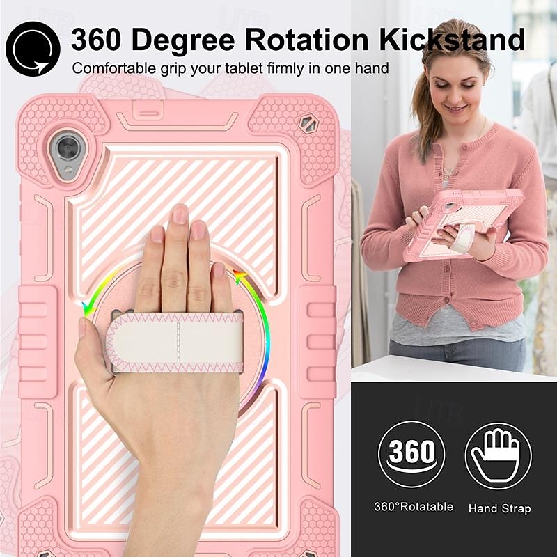 Tablet Case Cover For Lenovo M10 HD 2nd Gen 10.1" TB-X306 Portable Handle 360° Rotation Armor PC Silicone4
