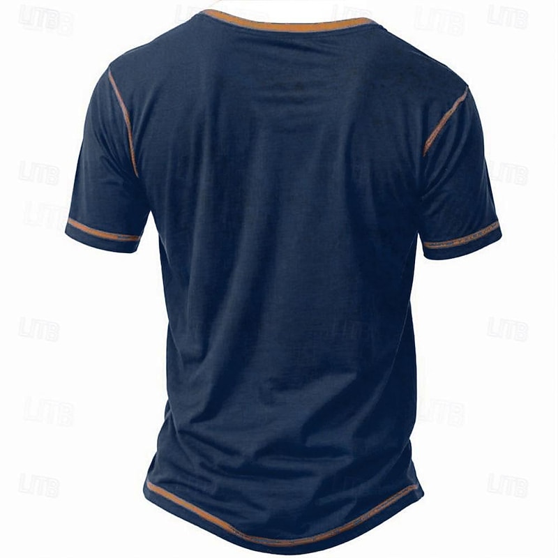 Men's Fatherhood Graphic T-Shirt | 'My Son My Daughter Better Man' Family Short Sleeve Henley Tee2