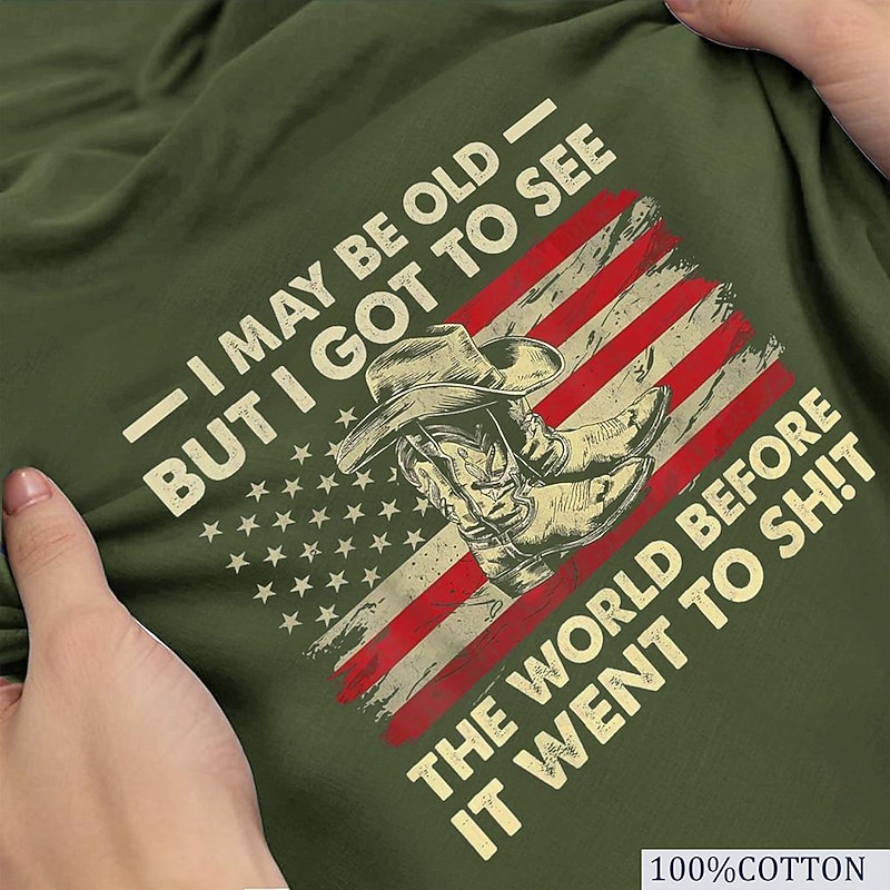 Veterans Day Men's Patriot Patriotic Veteran Letter Pistol T shirt Tee Top Cotton Short Sleeve Graphic Shirt Black White Wine Comfortable Tee Sports Outdoor Holiday Fashion Designer3