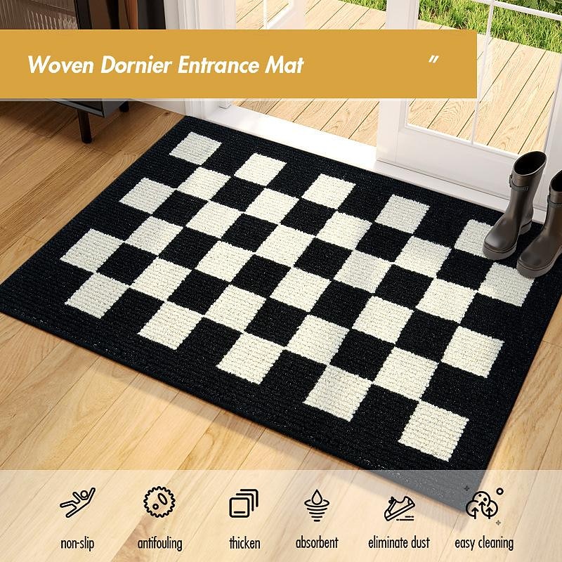 Checkerboards Doormat Kitchen Mat Floor Mat Non-Slip Area Rug Oil Proof Rug Indoor Outdoor Mat Bedroom Decor Bathroom Mat Entrance Rug2