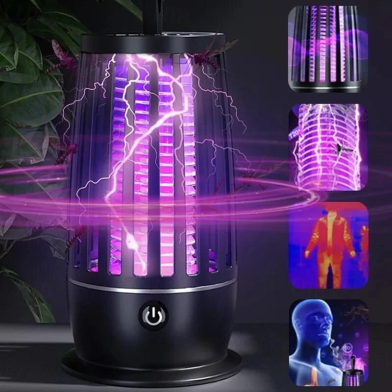 Portable USB Mosquito Killer Lamp – Rechargeable Electric Insect Zapper for Outdoor and Indoor Use, Silent Anti-Mosquito Trap2