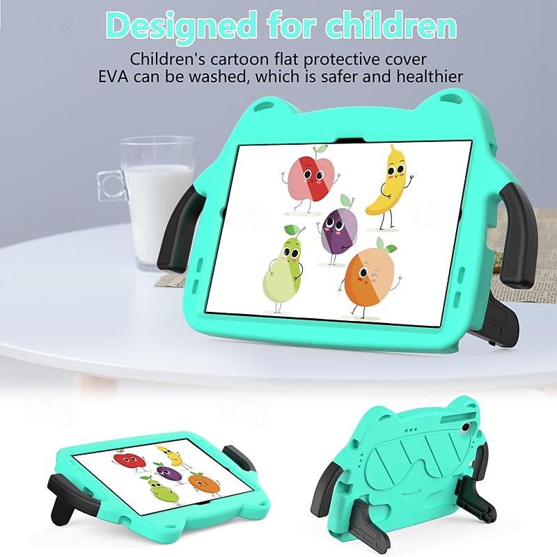 Tablet Case Cover For Lenovo M8 4th Gen TB300FU M10 Plus 3rd Gen 10.6" TB-125/128 M8 FHD / HD TB-8505/8506/8705 Handle Pencil Holder Shoulder Strap Cartoon EVA2