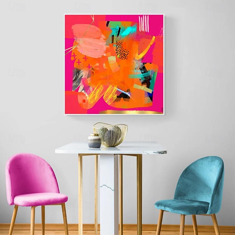 Mintura Handmade Bright Colorful Oil Paintings On Canvas Wall Art Decoration Modern Abstract Large Picture For Home Decor Rolled Frameless Unstretched Painting4