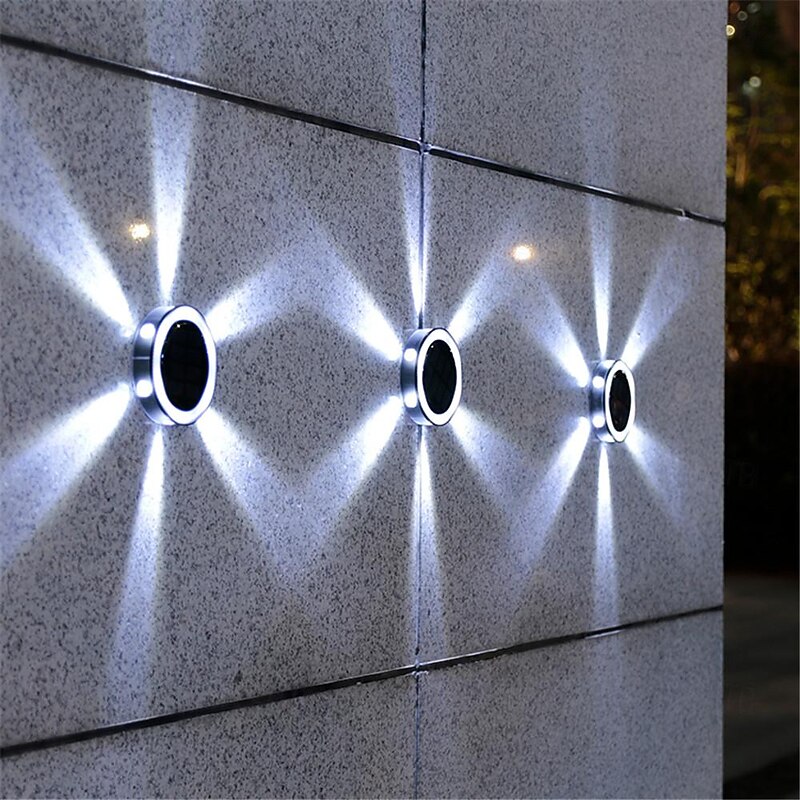 1PC/4PCS Solar LED Power Disk Light Outdoor 6 leds Waterproof Garden Path Deck Lights Spotlight Buried Solar Led Lamp Garden Yard PathWay Decor4