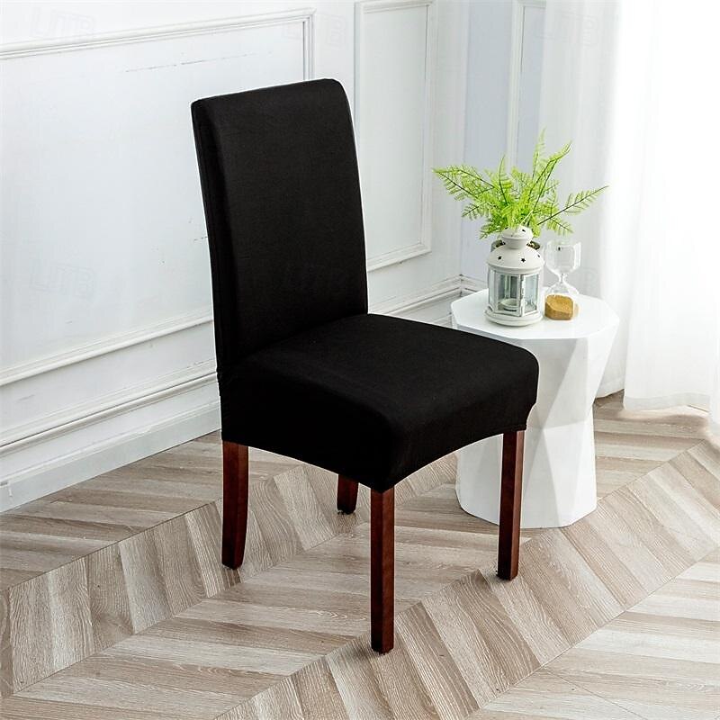 2 Pcs Milk Silk Solid Color Chair Cover Household Half Chair Cover Solid Color Stool Cover4