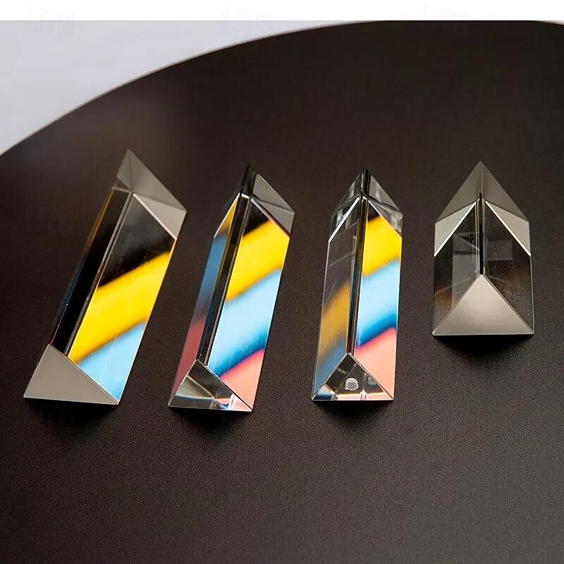 Gift Boxed Crystal Triple Triangular Equilateral Prism Teenagers Novelty Science Experiment Physics Teach Children Toys Presents3