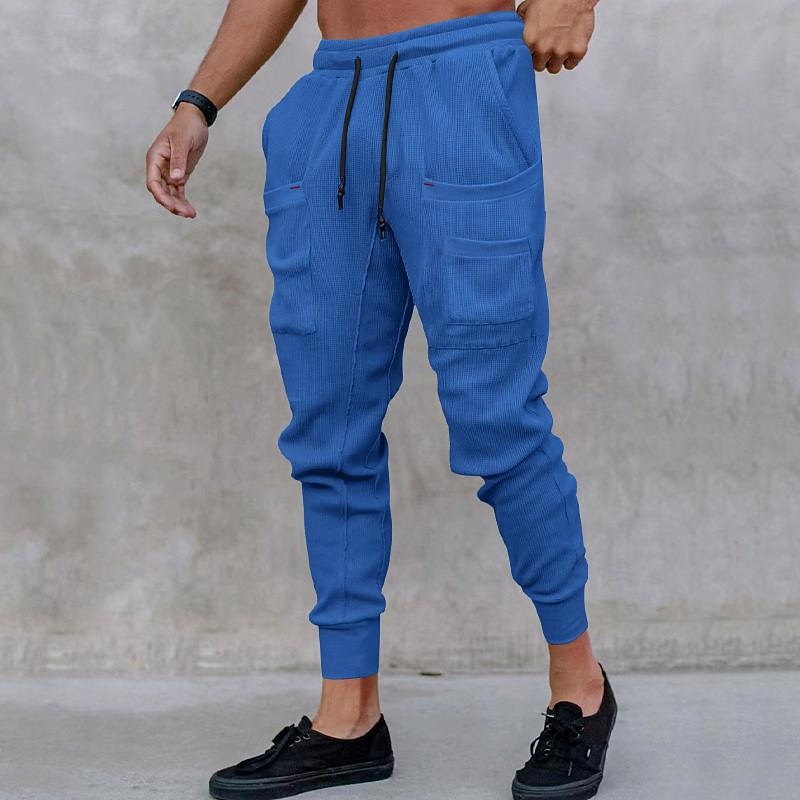 Men's Sweatpants Joggers Trousers Drawstring Elastic Waist Elastic Cuff Plain Comfort Sports Outdoor Daily Fashion Casual Black White Micro-elastic4