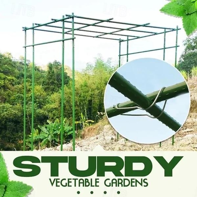 30pcs Plant Connecting Buckles, Plant Grafting Stakes Connector Clip, Garden Stake Climbing Pipe Support Connectors 11/16/20mm