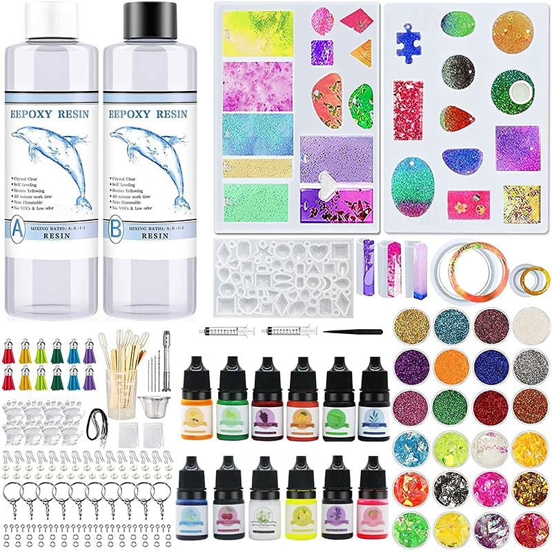 DIY Crystal Dropper Mold Earring Pendant Necklace Jewelry Keychain Epoxy Resin Dropper Mold3