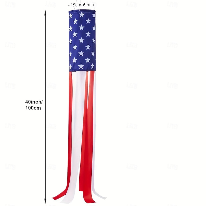 Patriotic Windsock Independence Day Outdoor Flag Windsock Flag -4th of July Decorations  4th of July Decorations,American Windsock Heavy Duty2