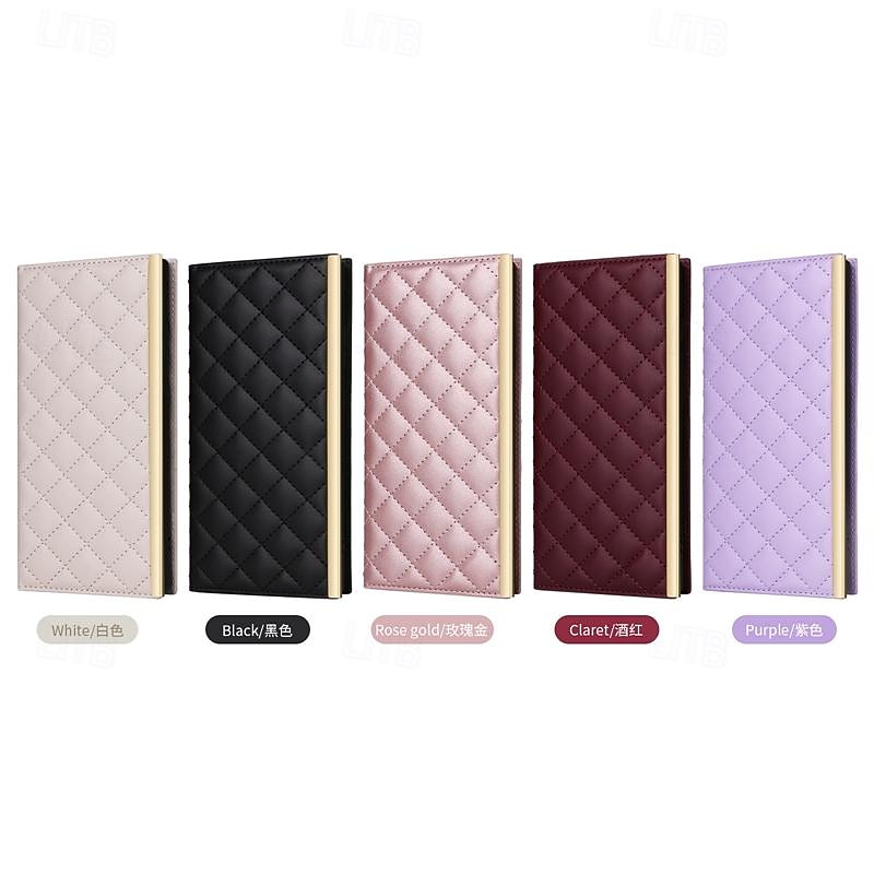 Phone Case For Samsung Galaxy S25 S24 S23 S23 FE S22 S21 Ultra Plus S20 Wallet Case with Lanyard with Wrist Strap Kickstand Geometric Pattern TPU PU Leather2