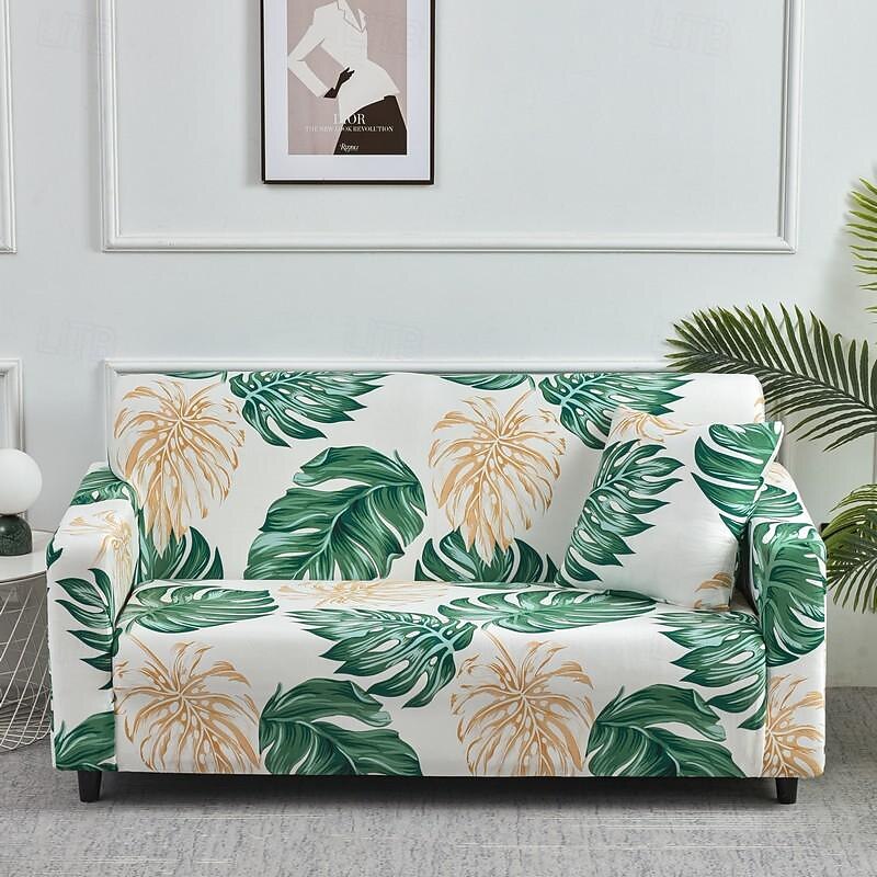 Geometric Color Blocks Sofa Cover Elastic Sofa Slipcover L Shaped Couch Cover Furniture Protector for Bedroom Office Living Room Home Decor2