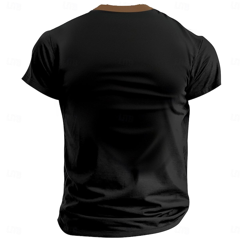 NAVY SUBMARINES Men's Casual 3D Print Henley Shirt Graphic Letter Henley Clothing Apparel  Daily Short Sleeve Print Button-Down Fashion Designer Comfortable2