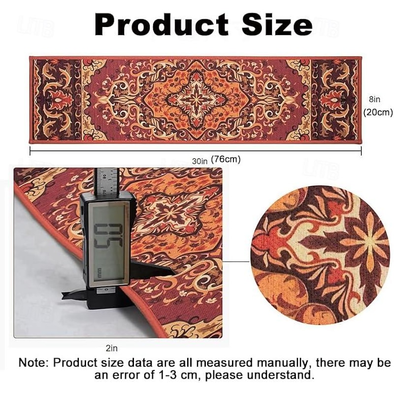 Step Carpet Boho Style Non-Slip Carpet Stair Treads for Kids Elders and Pets Ethnic Design Stair Tread Mats2