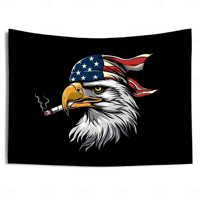 4th of July Independence Day Hanging Tapestry Wall Art Large Tapestry Mural Decor Photograph Backdrop Blanket Curtain Home Bedroom Living Room Decoration Great Eagle3