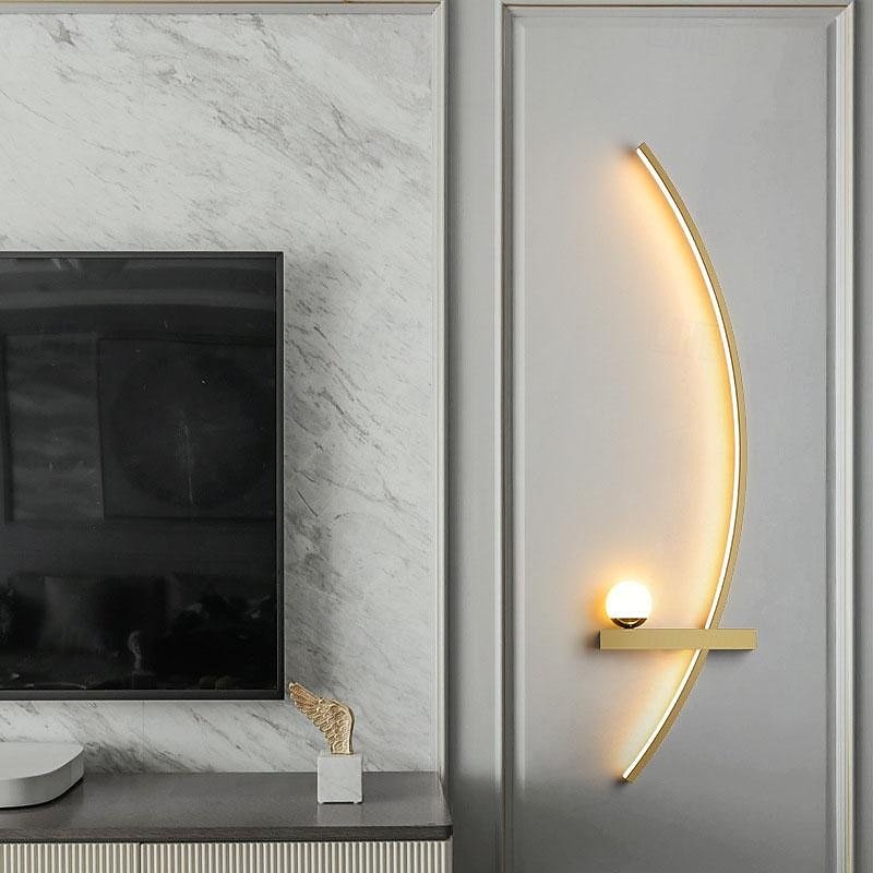 Modern Bedroom Parlor 55/83/105cm LED Wall Lamp Minimalist Stripes Decorative Wall Sconce for Bedroom Bedside Study Home Indoor Lighting 85-265V2