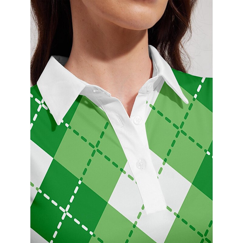 Women's Golf Polo Shirt Golf Clothes Pink Green Sleeveless Sun Protection Lightweight T Shirt Top Ladies Golf Attire Clothes Outfits Wear Apparel3