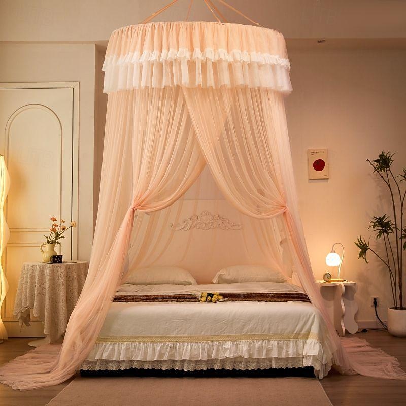 Foldable Princess Bedroom Mosquito Net Elegant and Functional Design Easy to Set Up and Store - Provides Protection from Insects2